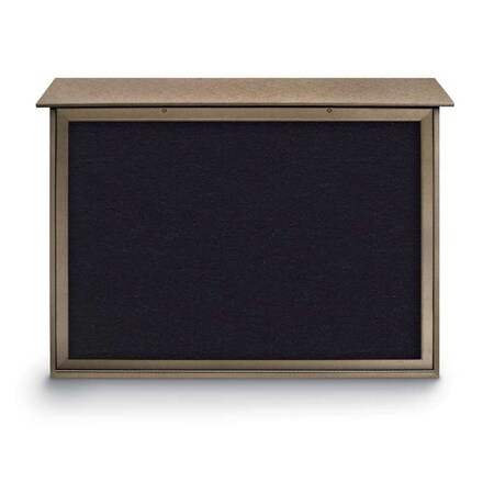 United Visual Products Indoor Enclosed Combo Board, 48"x36", White Frame/Blue & Forbo UVCB4836W-BLUE-FORBO
